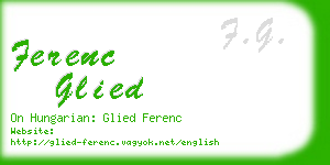 ferenc glied business card